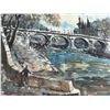 Image 7 : Pierre Eugene Cambier, Paris River Bridge, Watercolor on Paper