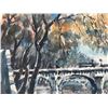 Image 9 : Pierre Eugene Cambier, Paris River Bridge, Watercolor on Paper