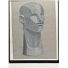 Image 2 : Geometric Bust of a Man, Pastel on Paper, Unsigned