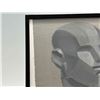 Image 3 : Geometric Bust of a Man, Pastel on Paper, Unsigned