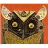 Image 1 : Brazilian Mid Century Modern Brutalist Owl Mixed Media Collage, Clock Parts, Scrap Metal, and Paint 