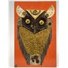 Image 2 : Brazilian Mid Century Modern Brutalist Owl Mixed Media Collage, Clock Parts, Scrap Metal, and Paint 