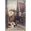 Image 1 : Arthur V. Diehl, English Village Scene, Oil on Canvas
