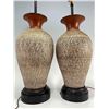 Image 7 : Pair of Mid Century Modern Ceramic Textured Table Lamps