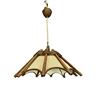 Image 1 : Mid Century Modern Rattan and Jute Hanging Lamp Chandelier, Probably Scandinavian