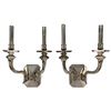 Image 1 : Pair of Fine Decorator's Nickel Wall Sconces, Candle Form