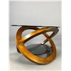 Image 2 : Mid Century Modern Two Tier Smoke Glass Illusion Side Table