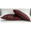 Image 2 : Two Full Grain Leather Throw Pillows