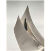 Image 11 : Abstract Modernist Geometric Steel Crescent Sculpture