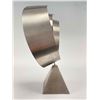 Image 3 : Abstract Modernist Geometric Steel Crescent Sculpture