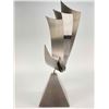Image 5 : Abstract Modernist Geometric Steel Crescent Sculpture