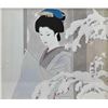 Image 2 : Tatsumi Shimura, Japanese Print of a Woman in winter Landscape
