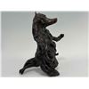 Image 8 : Japanese Burl Wood Root Sculpture of a Kitsune with Hat and Sake Jug