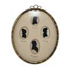 Image 2 : Antique Silhouettes In Oval Gilt Frame