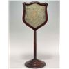Image 1 : Antique Silk Embroidered Adjustable Walnut Screen With Phoenix Motif