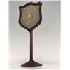 Image 2 : Antique Silk Embroidered Adjustable Walnut Screen With Phoenix Motif