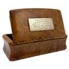 Image 1 : Antique Walnut Burl Wood Snuff Box With Sterling Silver Presentation Plaque