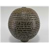 Image 2 : Mid Century Art Pottery Glazed Bud Vase, Unusual Geometric Form