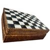 Image 1 : Mackenzie Childs Courtly Check Enamel Rattan Box