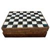 Image 2 : Mackenzie Childs Courtly Check Enamel Rattan Box