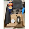 Image 1 : Shelf liner, tins, pencil sharpener and small storage