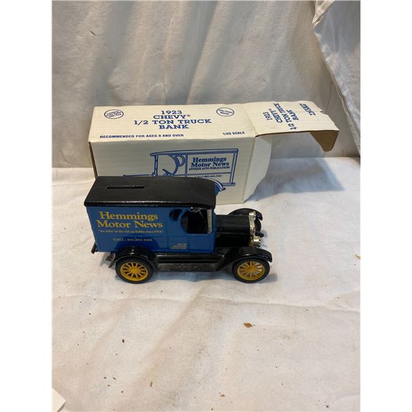 Hemings Motor News Chevy 1/2 ton truck bank