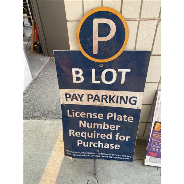 Parking sign