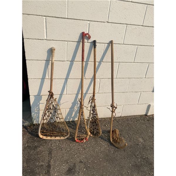 Rustic lacrosse sticks