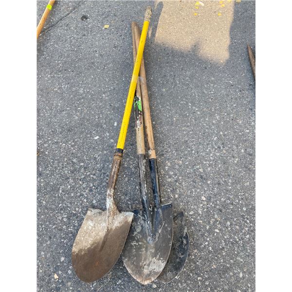 3 shovels