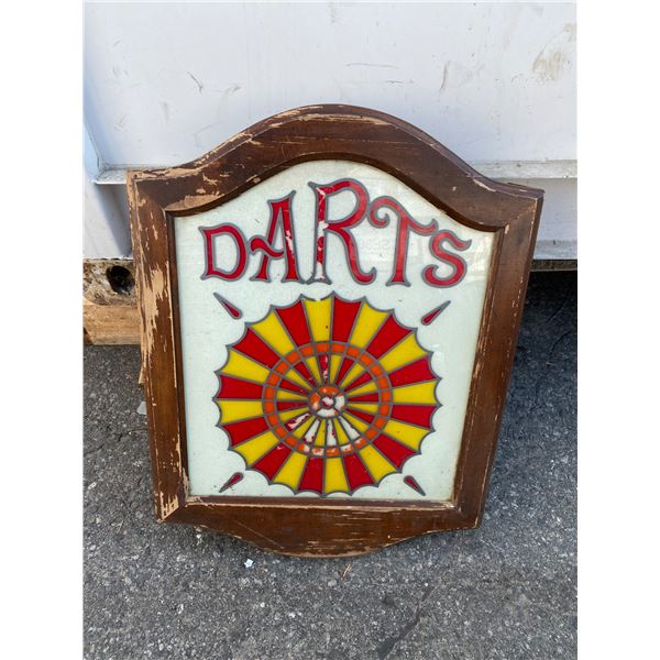 Dart board in case