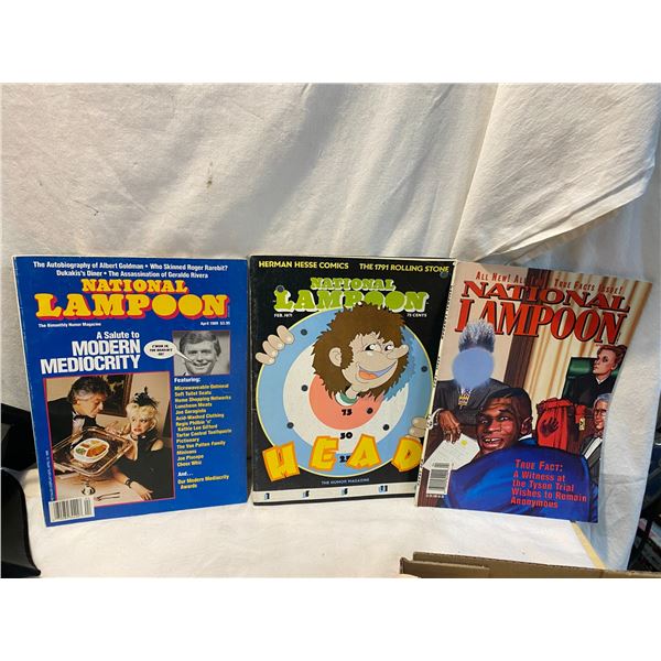 3 national Lampoon magazines