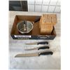 Image 1 : Pot and henckels knives in block