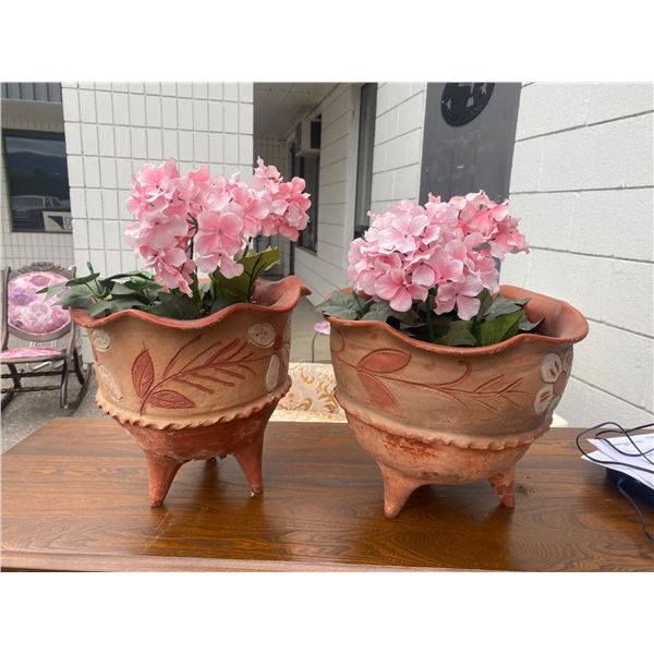 Planters and artificial plants