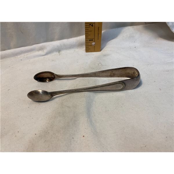 George R Elkington Birmingham Eng. silver plate sugar tongs