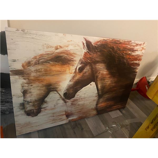 Canvas horse wall hanging 48x32 inch