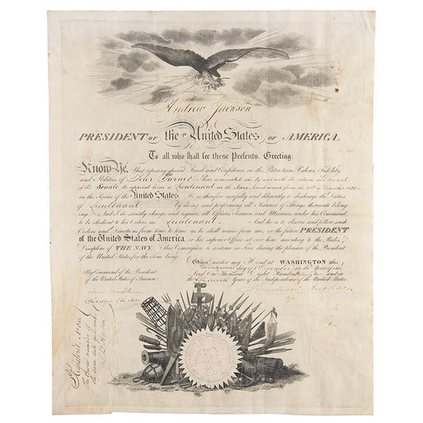 Andrew Jackson Document Signed as President