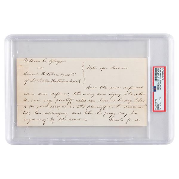 Abraham Lincoln Autograph Document Signed