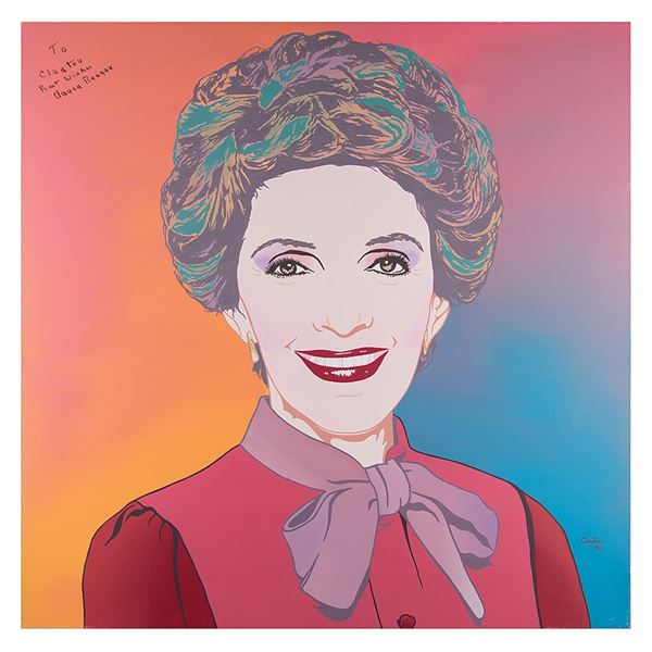 Nancy Reagan Signed Painting