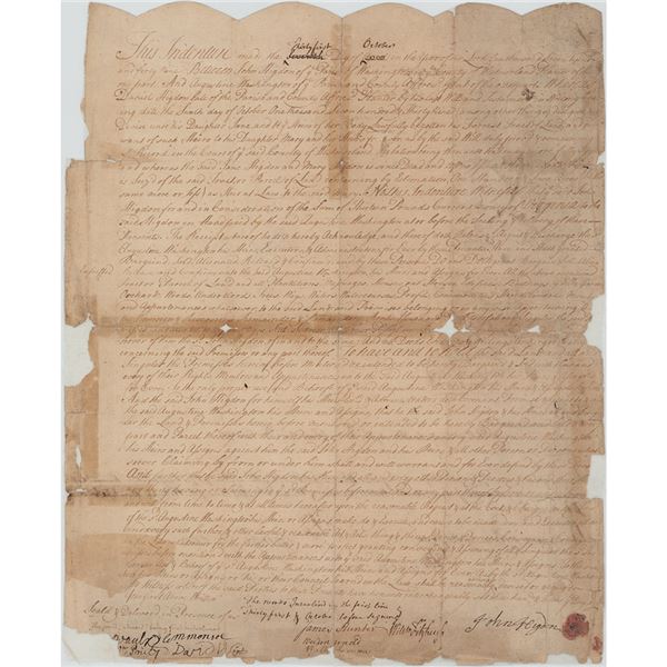 George Washington 1749 Family Document