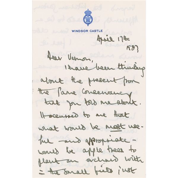 King Charles III Autograph Letter Signed