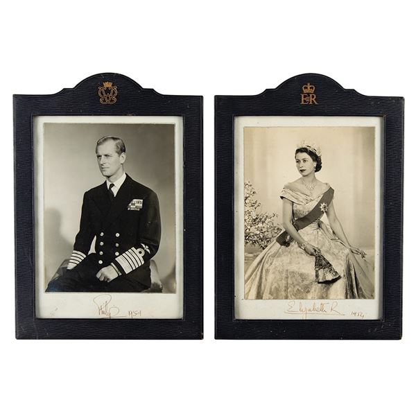 Queen Elizabeth II and Prince Philip Signed Photographs