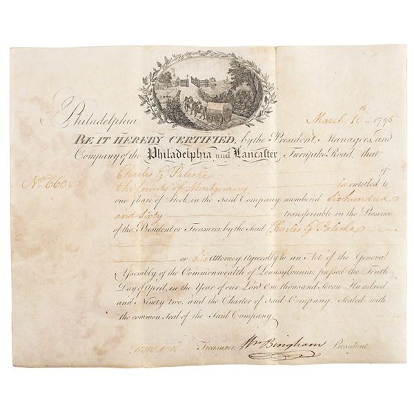 William Bingham Document Signed