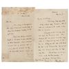 Image 1 : John Bright (2) Autograph Letters Signed