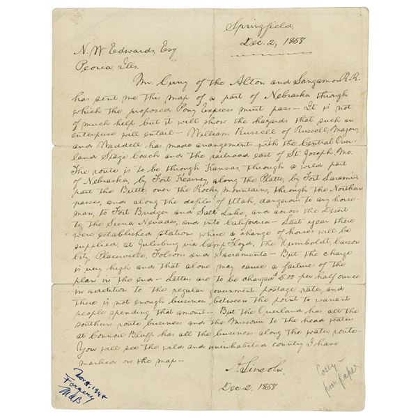 Joseph Cosey: Abraham Lincoln Forged Handwritten Letter