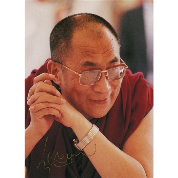 Dalai Lama Signed Photograph