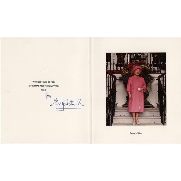 Elizabeth, Queen Mother Signed Christmas Card