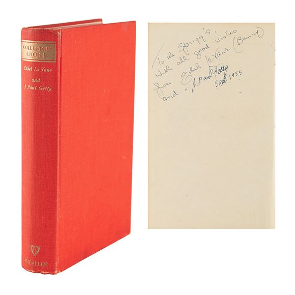 J. Paul Getty Signed Book