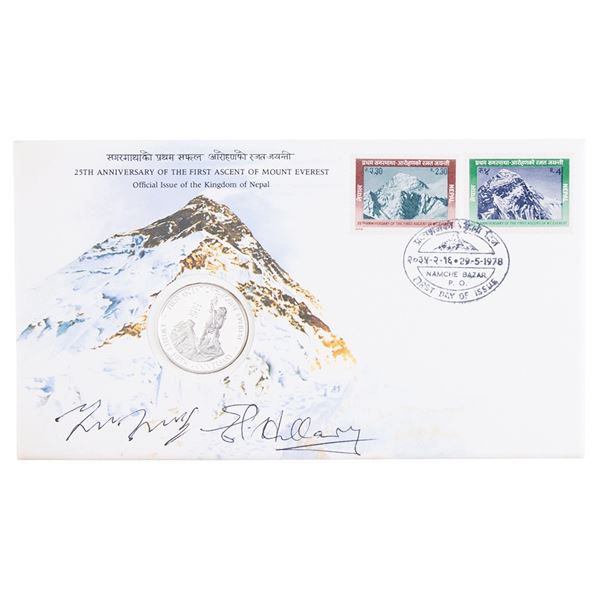 Edmund Hillary and Tenzing Norgay Signed Commemorative Cover