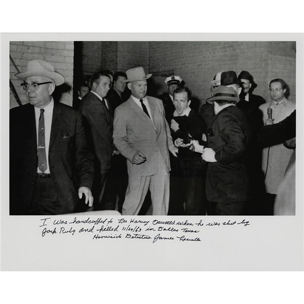 Kennedy Assassination: James Leavelle Signed Oversized Photograph