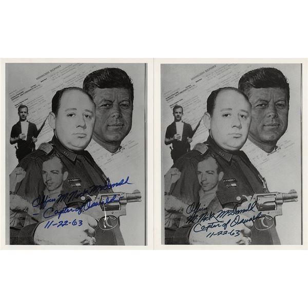 Kennedy Assassination: Maurice 'Nick' McDonald (2) Signed Photographs